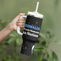 Somalia Tumbler With Handle with From Nomads to Nation Camel Galaxy Flag Spirit