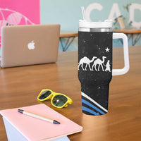 Somalia Tumbler With Handle with From Nomads to Nation Camel Galaxy Flag Spirit