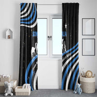 Somalia Window Curtain with From Nomads to Nation Camel Galaxy Flag Spirit