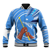 Somalia Baseball Jacket with Raised Fist Flag Blue Unity Wave Spirit