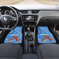 Somalia Car Mats with Raised Fist Flag Blue Unity Wave Spirit