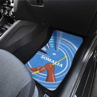 Somalia Car Mats with Raised Fist Flag Blue Unity Wave Spirit