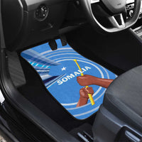 Somalia Car Mats with Raised Fist Flag Blue Unity Wave Spirit