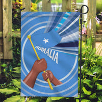 Somalia Garden Flag with Raised Fist Flag Blue Unity Wave Spirit