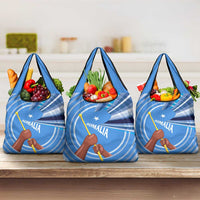 Somalia Grocery Bag with Raised Fist Flag Blue Unity Wave Spirit