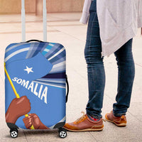 Somalia Luggage Cover with Raised Fist Flag Blue Unity Wave Spirit