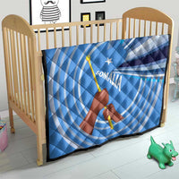 Somalia Quilt with Raised Fist Flag Blue Unity Wave Spirit