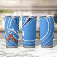 Somalia Tumbler Cup with Raised Fist Flag Blue Unity Wave Spirit
