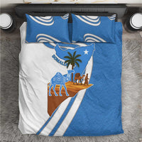 Somalia Bedding Set with Camel Desert Map Palm Tree Heritage Spirit