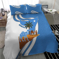 Somalia Bedding Set with Camel Desert Map Palm Tree Heritage Spirit