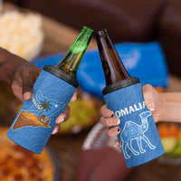 Somalia 4 in 1 Can Cooler Tumbler with Camel Desert Map Palm Tree Heritage Spirit