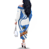 Somalia Family Matching Off The Shoulder Long Sleeve Dress and Hawaiian Shirt with Camel Desert Map Palm Tree Heritage Spirit