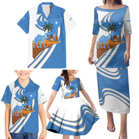 Somalia Family Matching Puletasi and Hawaiian Shirt with Camel Desert Map Palm Tree Heritage Spirit