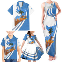 Somalia Family Matching Tank Maxi Dress and Hawaiian Shirt with Camel Desert Map Palm Tree Heritage Spirit