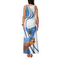 Somalia Family Matching Tank Maxi Dress and Hawaiian Shirt with Camel Desert Map Palm Tree Heritage Spirit