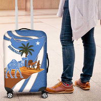 Somalia Luggage Cover with Camel Desert Map Palm Tree Heritage Spirit