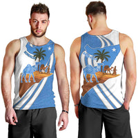 Somalia Men Tank Top with Camel Desert Map Palm Tree Heritage Spirit
