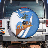 Somalia Spare Tire Cover with Camel Desert Map Palm Tree Heritage Spirit