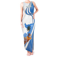 Somalia Tank Maxi Dress with Camel Desert Map Palm Tree Heritage Spirit
