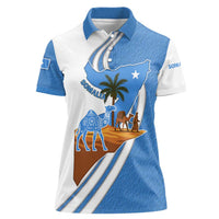 Somalia Women Polo Shirt with Camel Desert Map Palm Tree Heritage Spirit