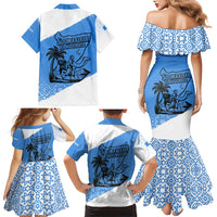 Somalia Family Matching Mermaid Dress and Hawaiian Shirt with Soomaaliya Ha Noolaato Nomad Moon Flag Spirit