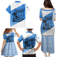 Somalia Family Matching Puletasi and Hawaiian Shirt with Soomaaliya Ha Noolaato Nomad Moon Flag Spirit