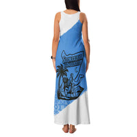 Somalia Family Matching Tank Maxi Dress and Hawaiian Shirt with Soomaaliya Ha Noolaato Nomad Moon Flag Spirit