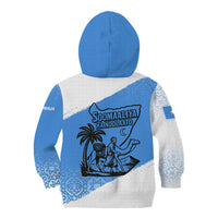 Somalia Kid Hoodie with Soomaaliya Ha Noolaato Nomad Moon Flag Spirit