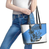 Somalia Leather Tote Bag with Soomaaliya Ha Noolaato Nomad Moon Flag Spirit