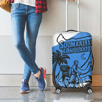 Somalia Luggage Cover with Soomaaliya Ha Noolaato Nomad Moon Flag Spirit