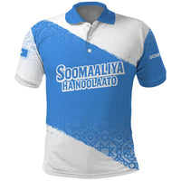 Somalia Polo Shirt with Soomaaliya Ha Noolaato Nomad Moon Flag Spirit