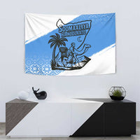 Somalia Tapestry with Soomaaliya Ha Noolaato Nomad Moon Flag Spirit