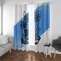 Somalia Window Curtain with Soomaaliya Ha Noolaato Nomad Moon Flag Spirit