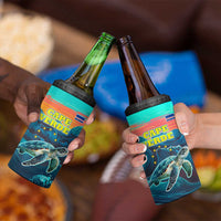Cape Verde 4 in 1 Can Cooler Tumbler with Loggerhead Sea Turtle Ocean Sunset Spirit