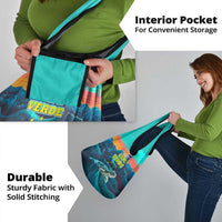 Cape Verde Grocery Bag with Loggerhead Sea Turtle Ocean Sunset Spirit