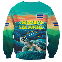 Cape Verde Sweatshirt with Loggerhead Sea Turtle Ocean Sunset Spirit