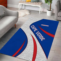 Cape Verde Area Rug with Blue Red Flag Nós Kretxeu Spirit
