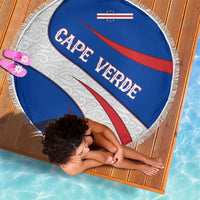 Cape Verde Beach Blanket with Blue Red Flag Nós Kretxeu Spirit
