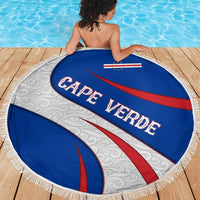 Cape Verde Beach Blanket with Blue Red Flag Nós Kretxeu Spirit