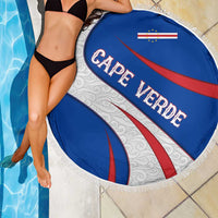 Cape Verde Beach Blanket with Blue Red Flag Nós Kretxeu Spirit