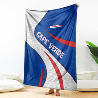 Cape Verde Blanket with Blue Red Flag Nós Kretxeu Spirit