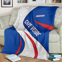 Cape Verde Blanket with Blue Red Flag Nós Kretxeu Spirit