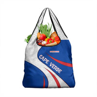 Cape Verde Grocery Bag with Blue Red Flag Nós Kretxeu Spirit