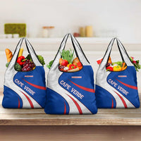 Cape Verde Grocery Bag with Blue Red Flag Nós Kretxeu Spirit