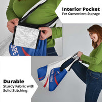 Cape Verde Grocery Bag with Blue Red Flag Nós Kretxeu Spirit