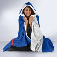 Cape Verde Hooded Blanket with Blue Red Flag Nós Kretxeu Spirit