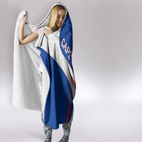 Cape Verde Hooded Blanket with Blue Red Flag Nós Kretxeu Spirit