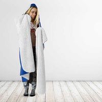 Cape Verde Hooded Blanket with Blue Red Flag Nós Kretxeu Spirit