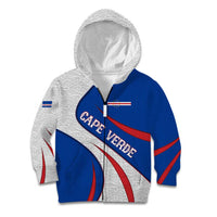 Cape Verde Kid Hoodie with Blue Red Flag Nós Kretxeu Spirit