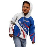 Cape Verde Kid Hoodie with Blue Red Flag Nós Kretxeu Spirit